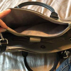 Michael kors white black gray handbag